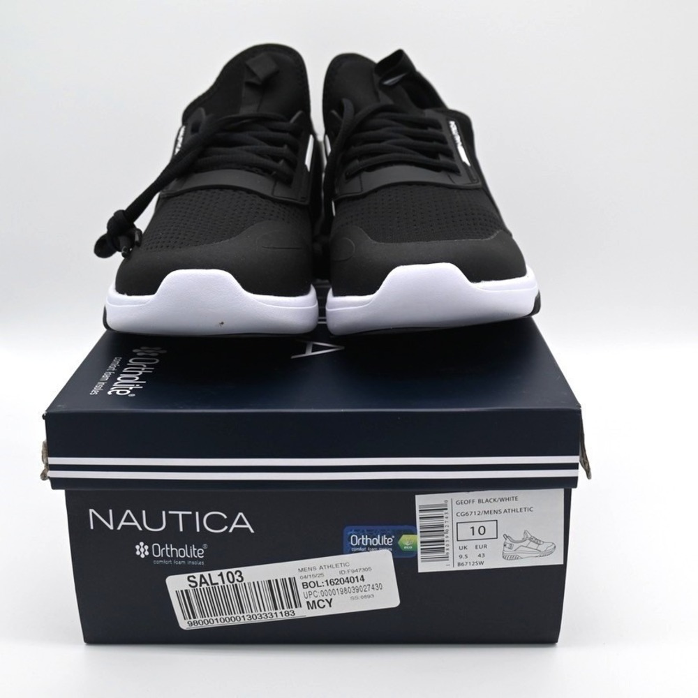 Nautica Athletic Men's Sneaker Black Color US 10 Lace- Up Fashion-Walking Shoe - Picture 1 of 9
